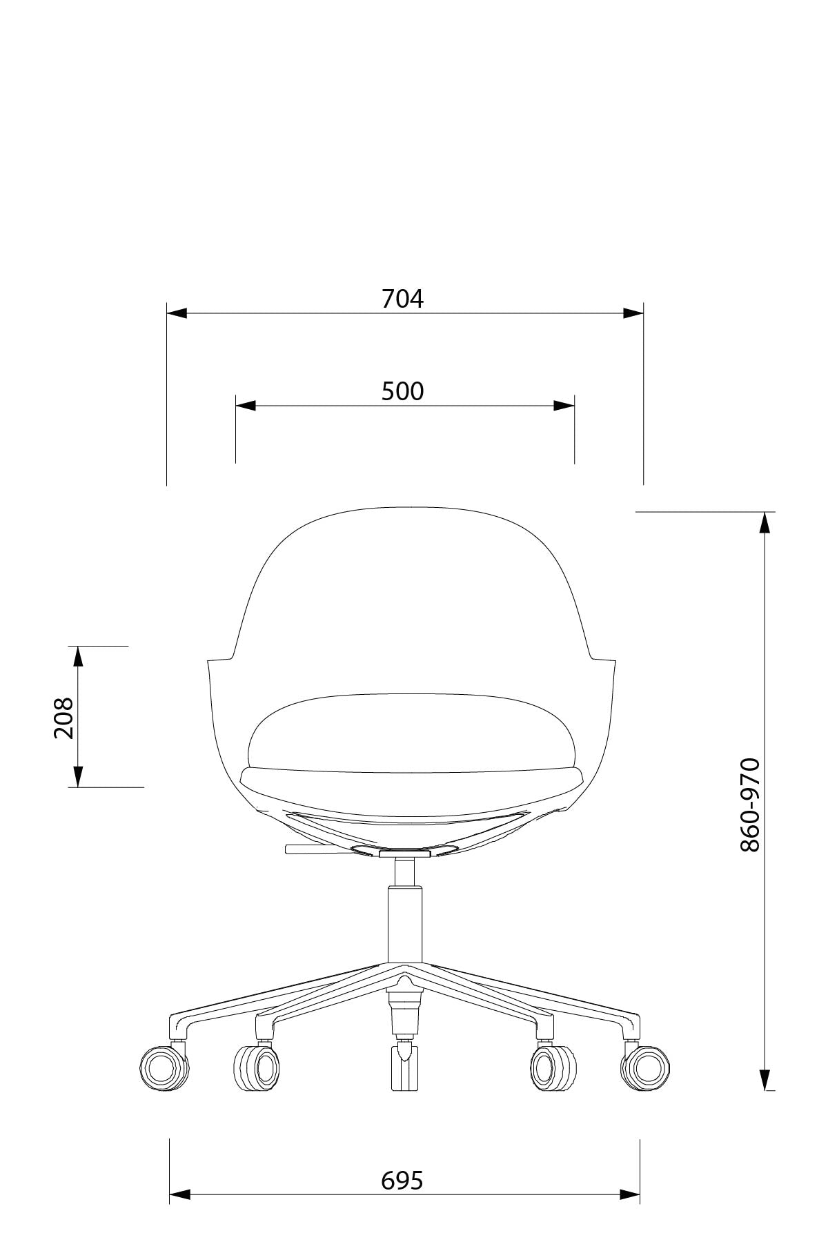 nurus FLORA Beşli Yıldız Ayak Çalışma Koltuğu  nurus