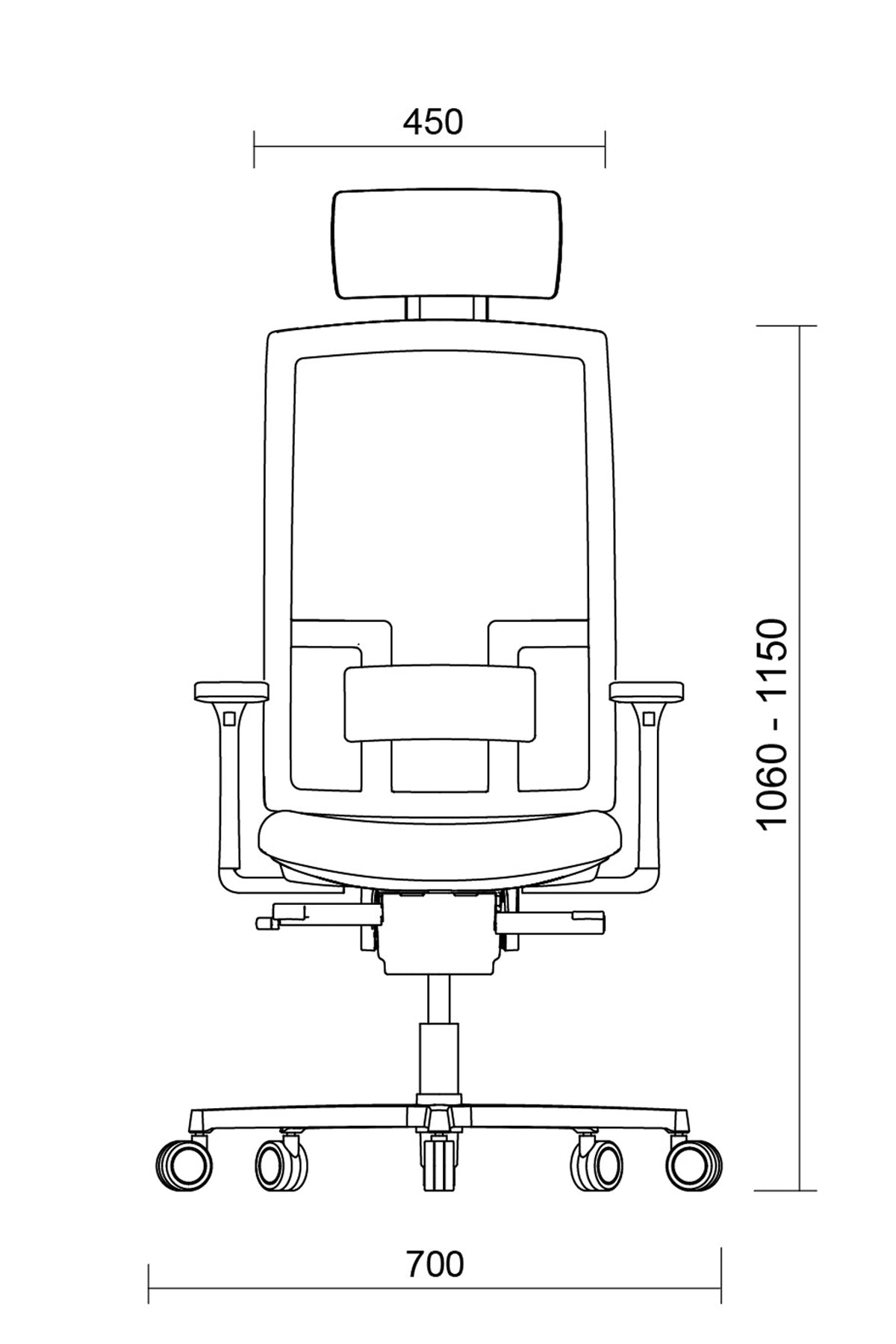 Me Too Çalışma Sandalyesi - Başlıklı - Antrasit