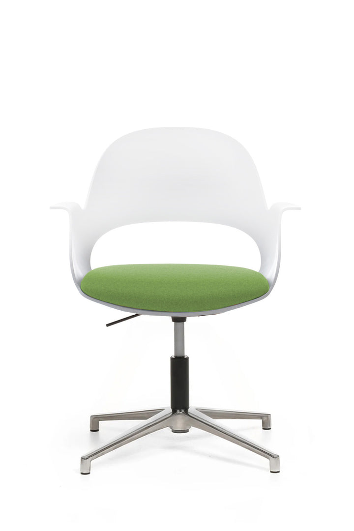 nurus ALAVA Alüminyum Sabit(Pingo) Ayak Beyaz Çalışma Sandalyesi  nurus Yeşil  