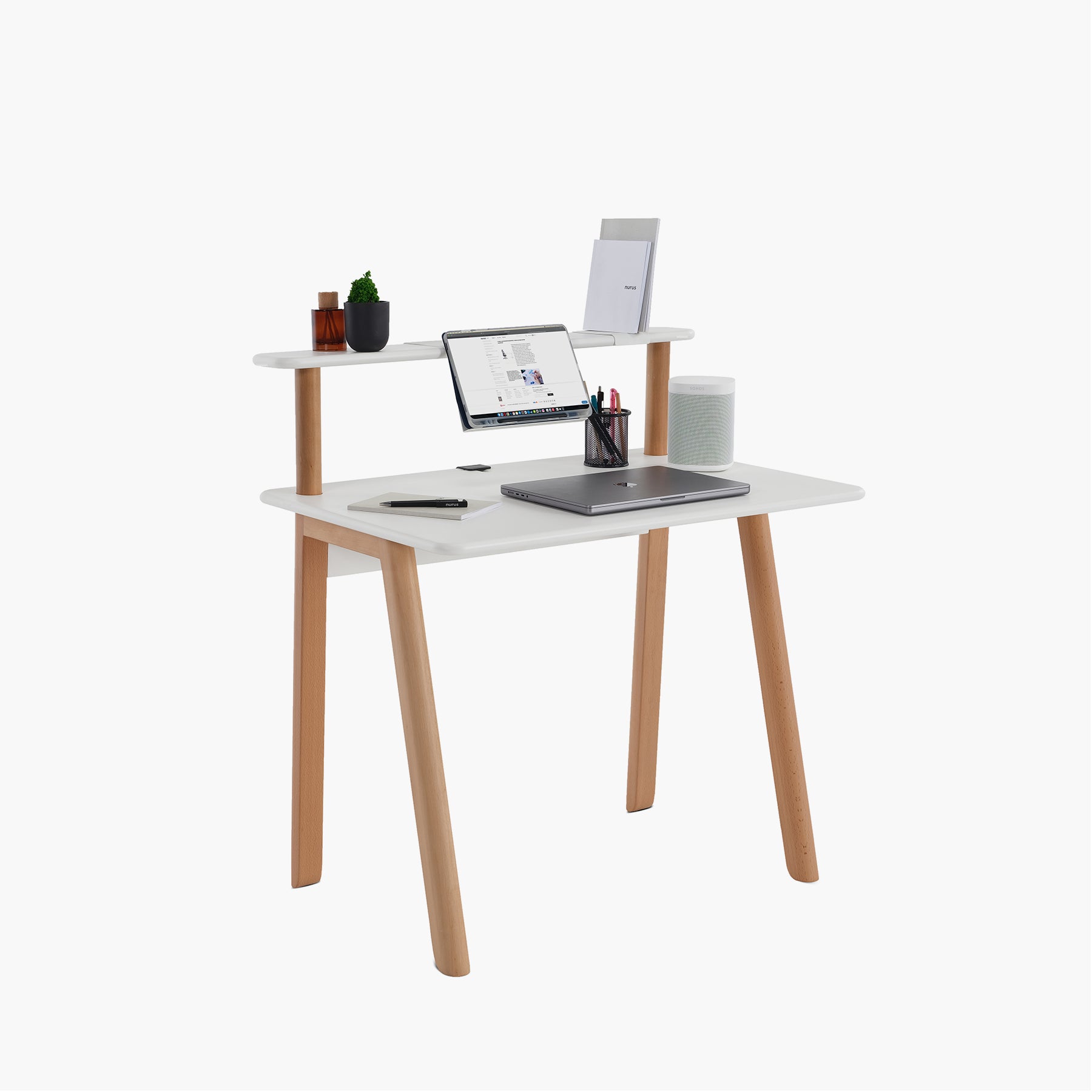 Olo Raflı Aksesuarlı Çalışma Masası