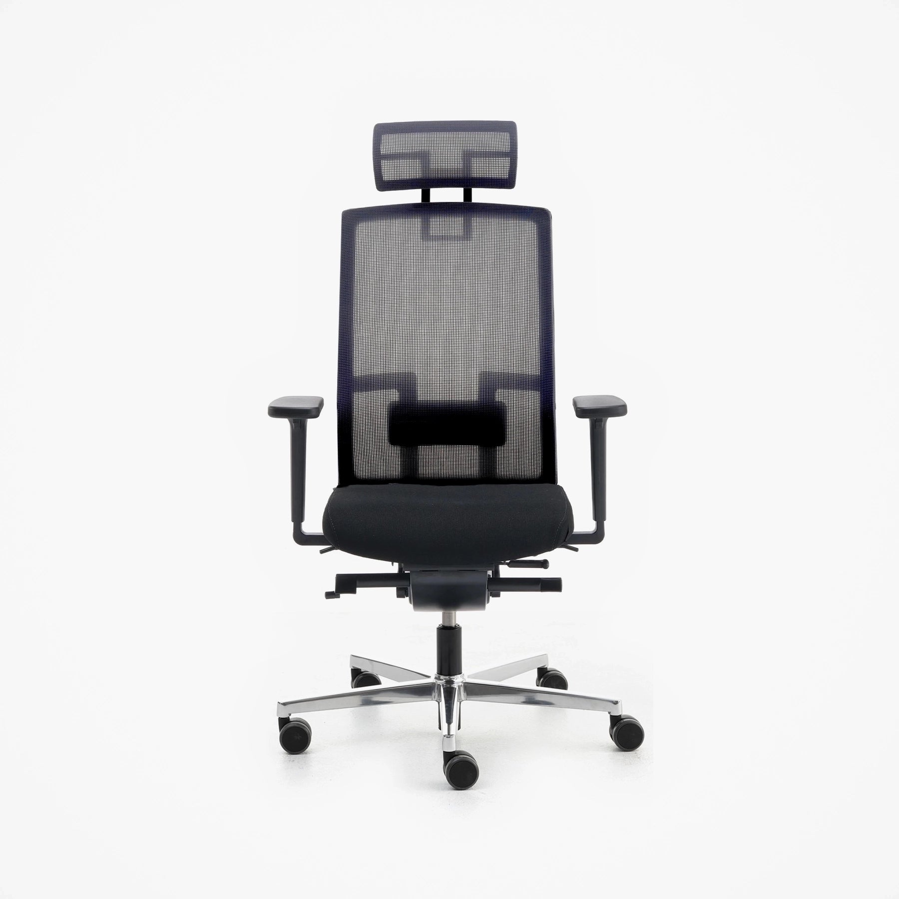 Me Too Çalışma Sandalyesi - Başlıklı - Siyah - Alüminyum Ayak