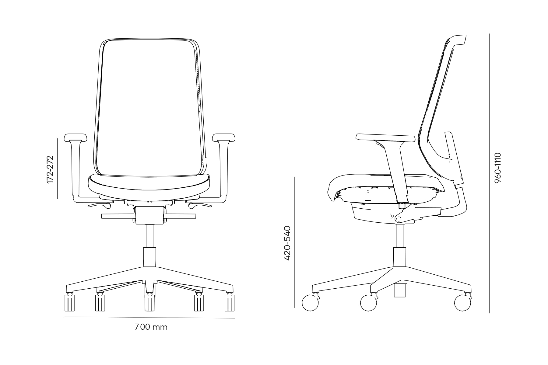 Mou Pro Dynamic Çalışma Sandalyesi - Siyah