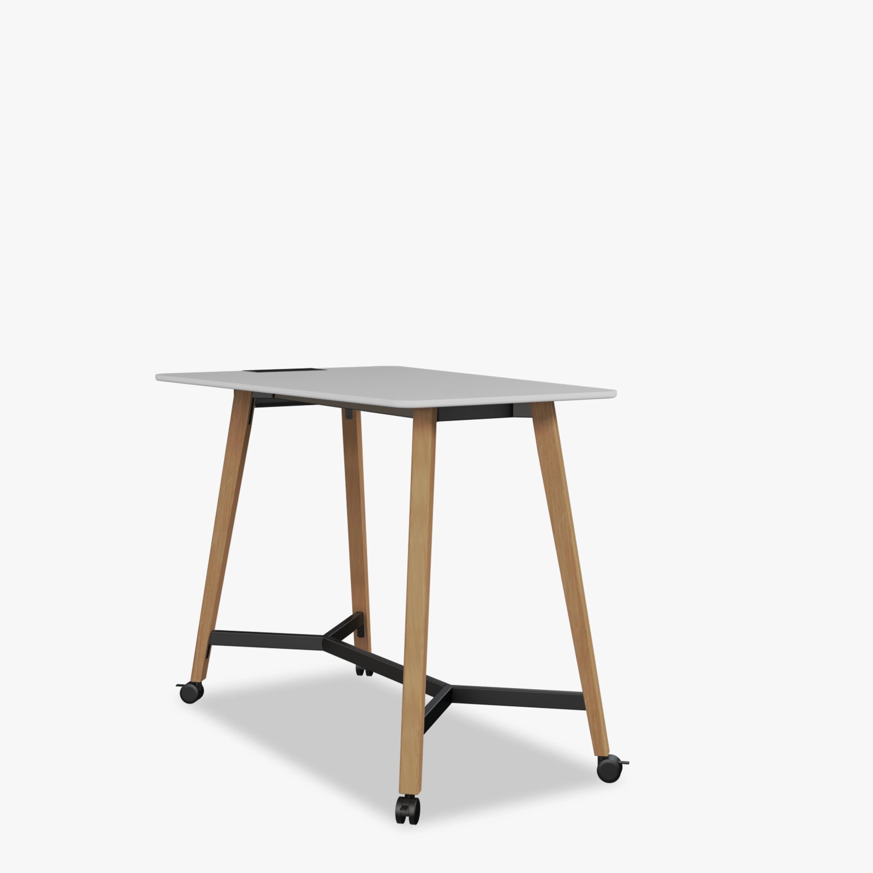 Pila Wood Yüksek Ayaklı Hareketli Toplantı Masası - 90x140