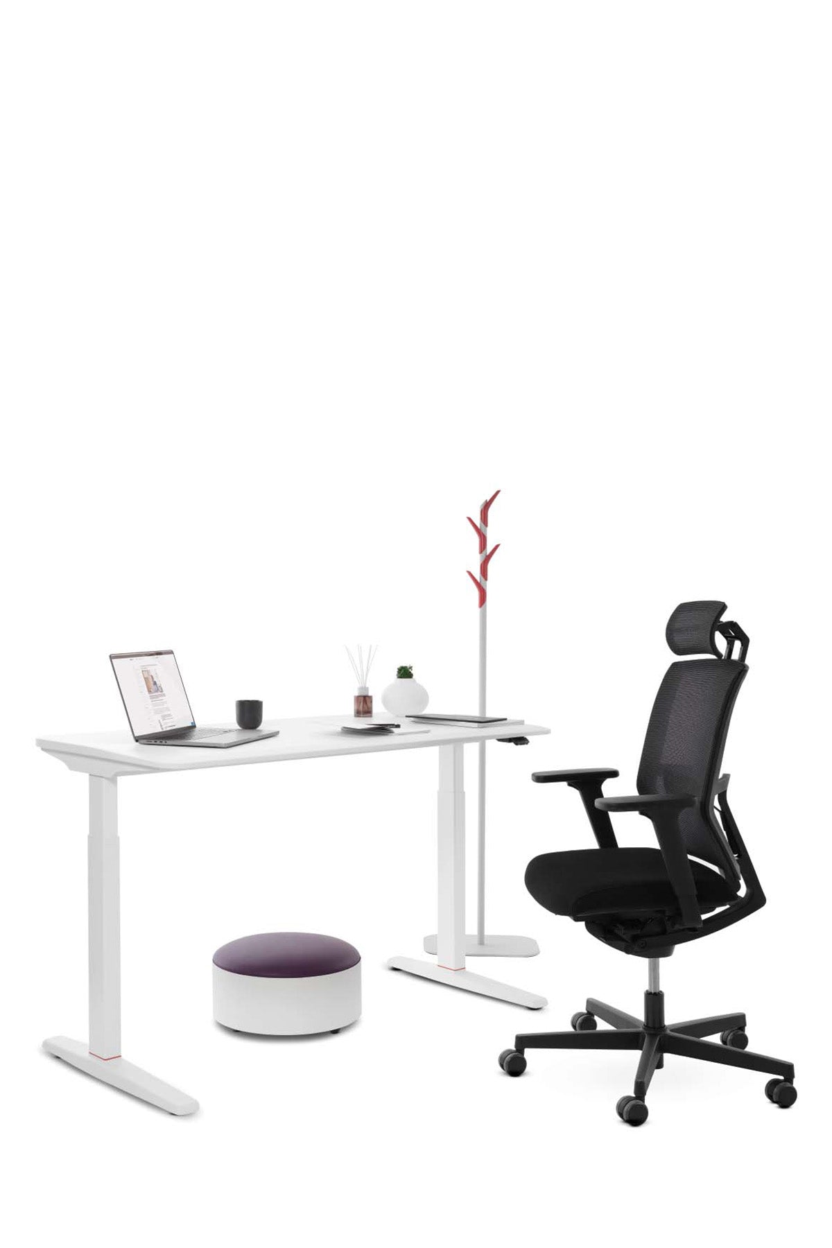 U-DO Sit&Stand Hdf Toz Boyalı Yükseklik Ayarlı Hafızalı Bluetooth Kumandalı Çalışma Masası  nurus   