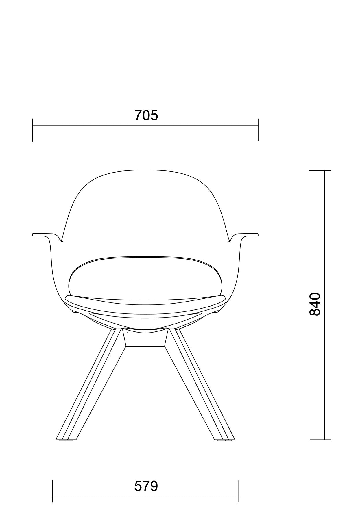 nurus ALAVA Ahşap Ayak Beyaz Çalışma Sandalyesi  nurus   