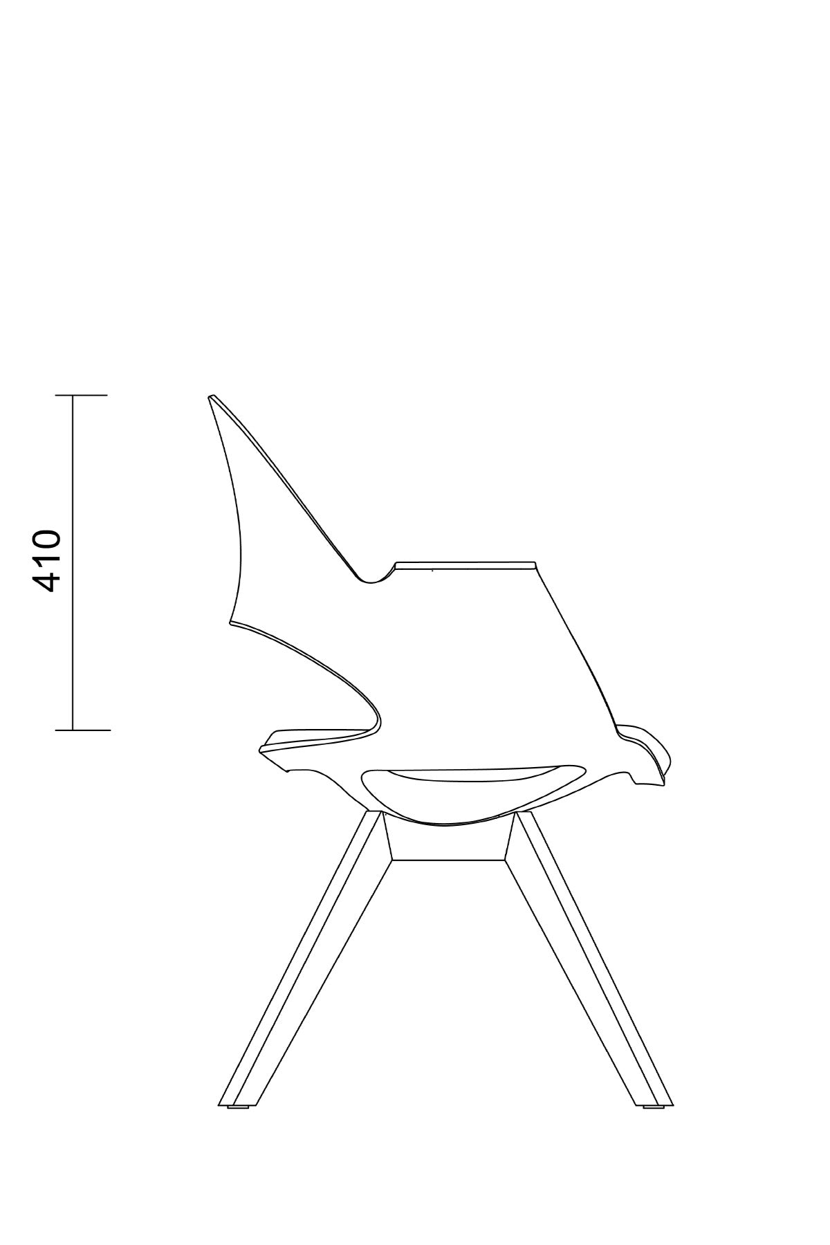 nurus ALAVA Ahşap Ayak Beyaz Çalışma Sandalyesi  nurus   