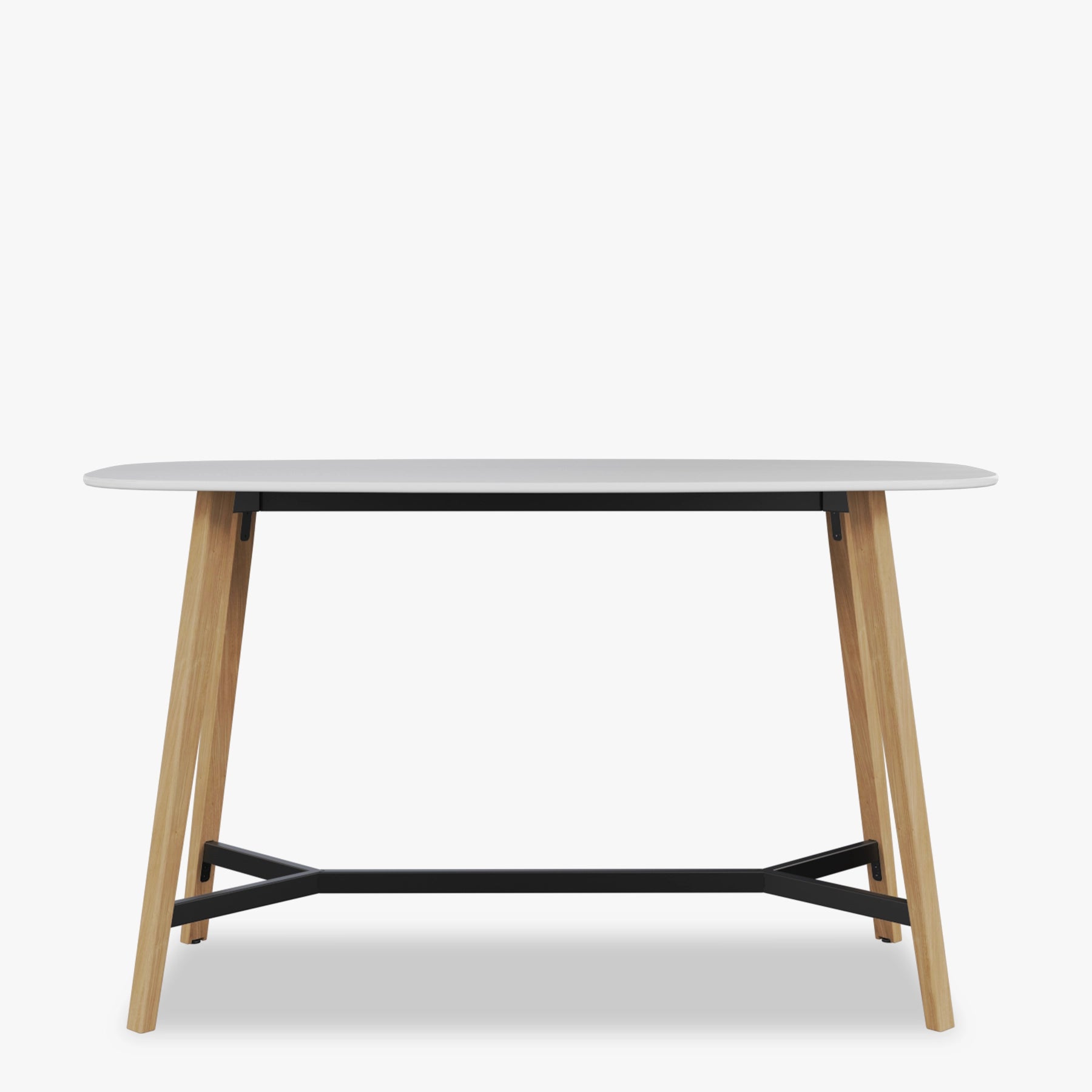 Pila Wood Yüksek Ayaklı Elips Toplantı Masası - 90x180