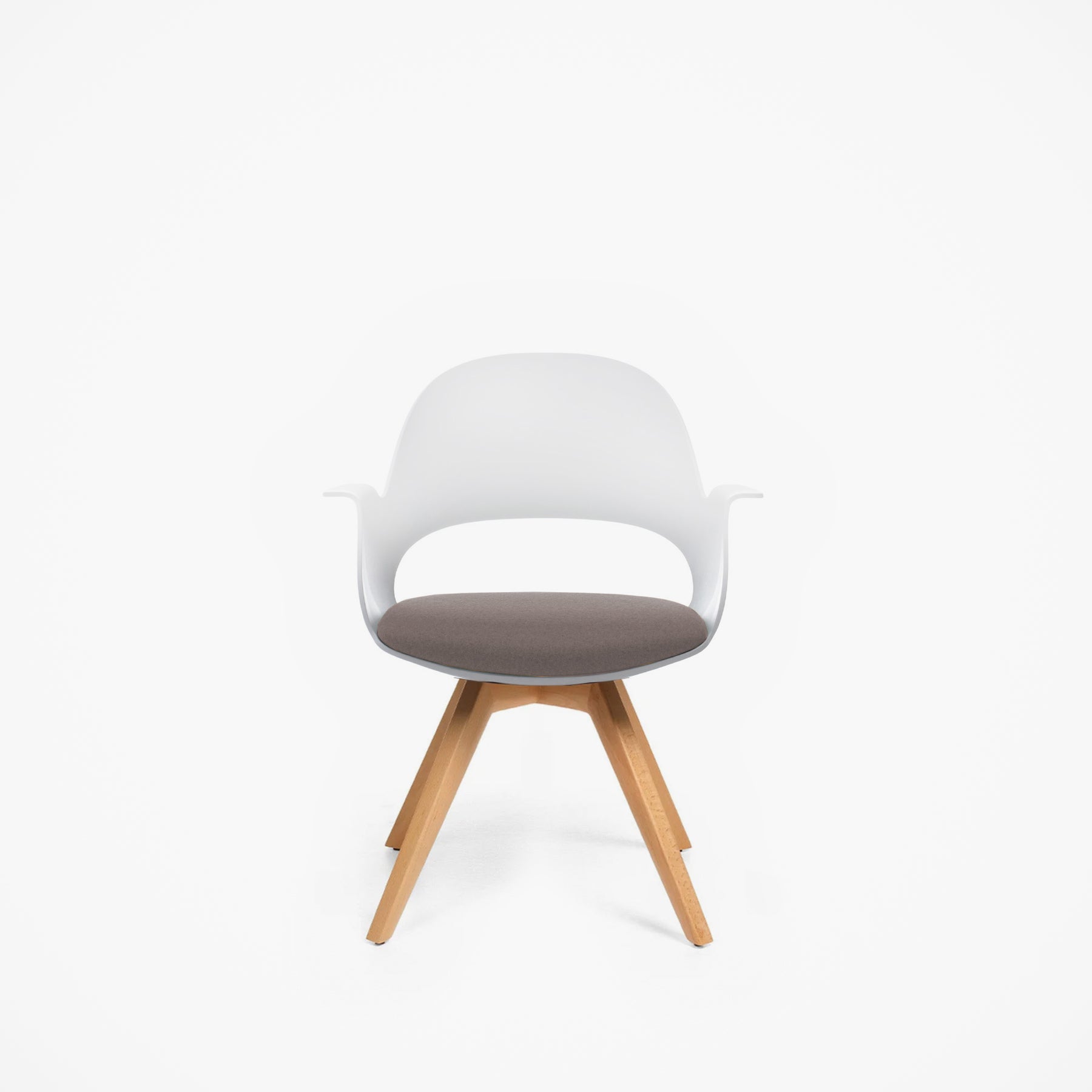 Alava Çalışma Sandalyesi - Beyaz - Ahşap Ayak