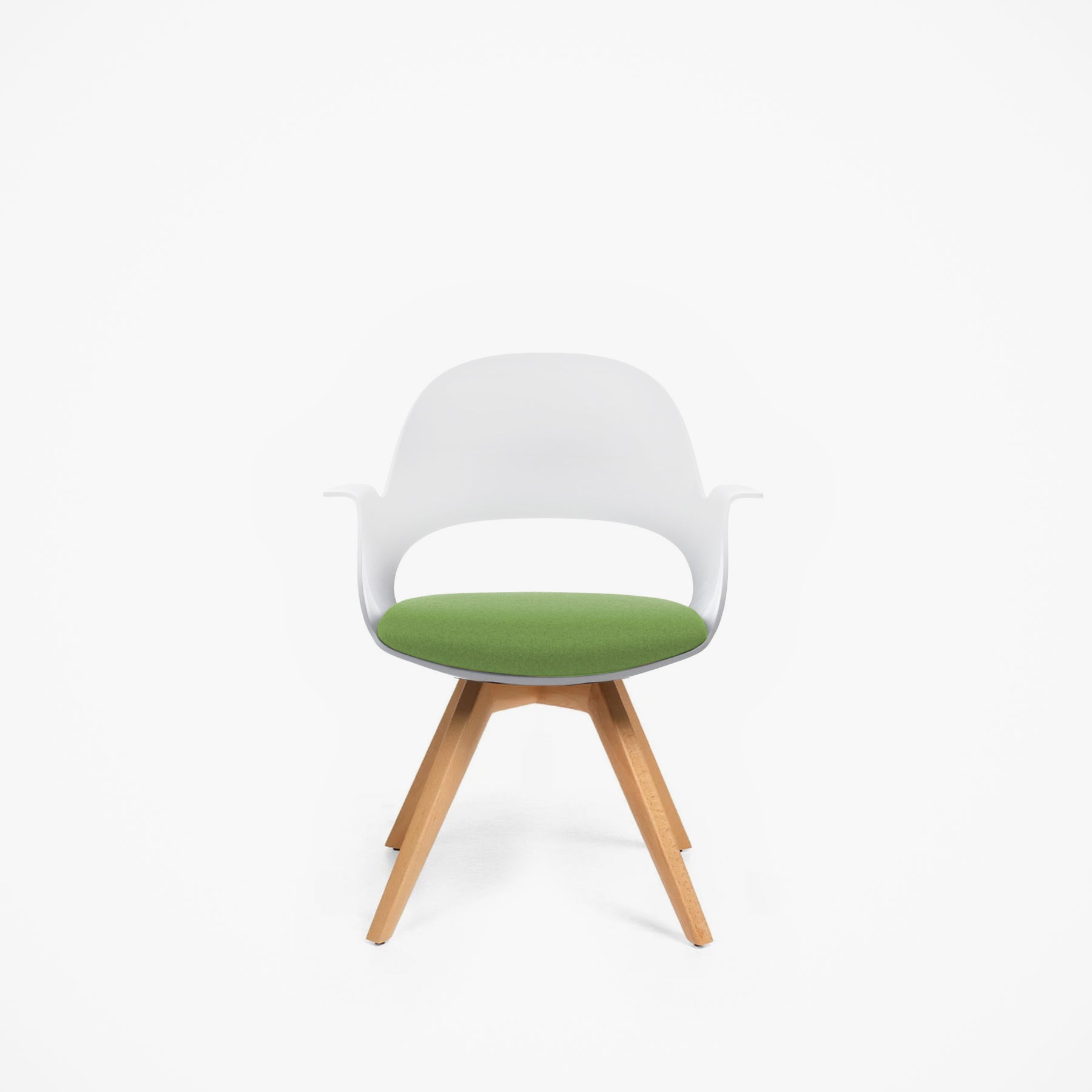 Alava Çalışma Sandalyesi - Beyaz - Ahşap Ayak