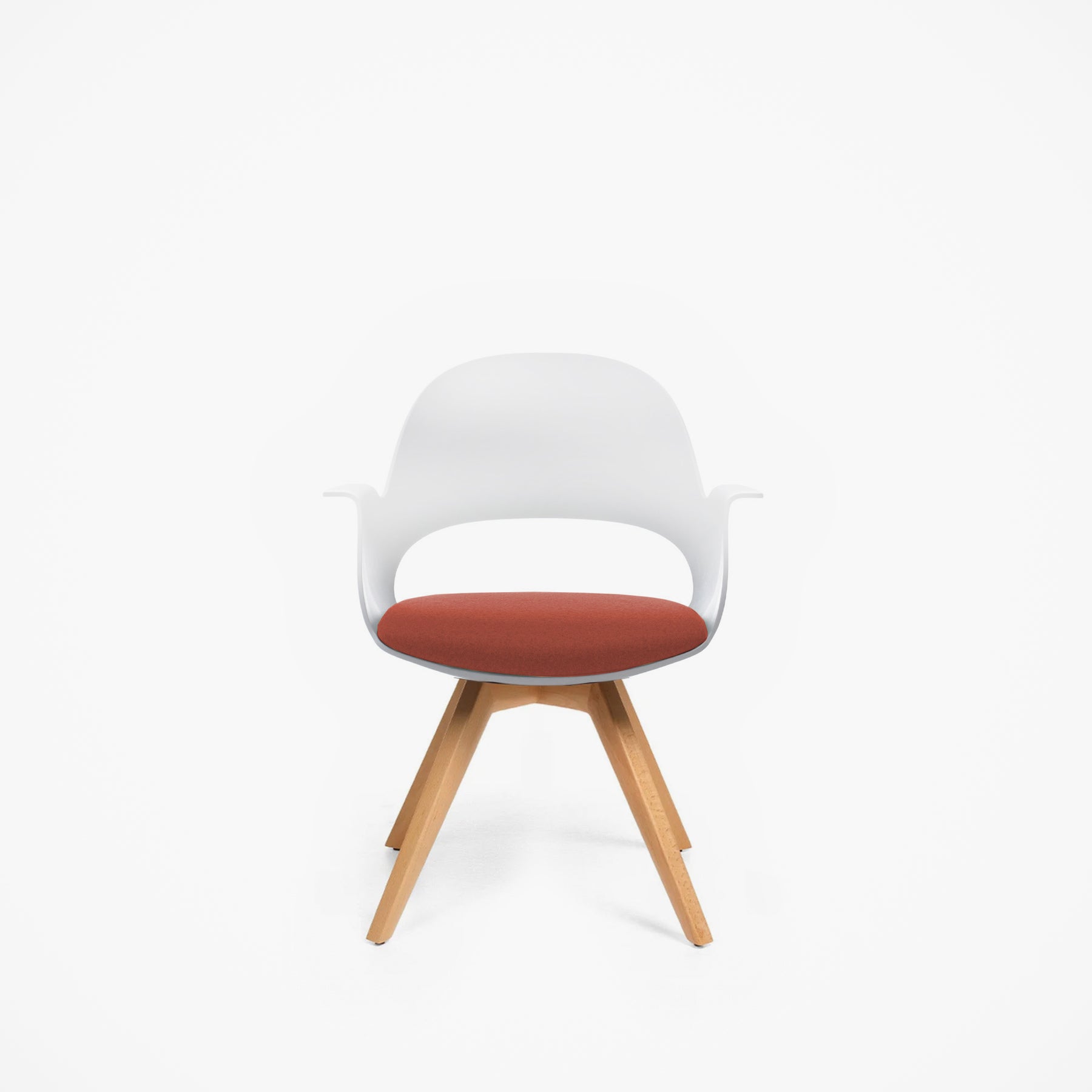 Alava Çalışma Sandalyesi - Beyaz - Ahşap Ayak