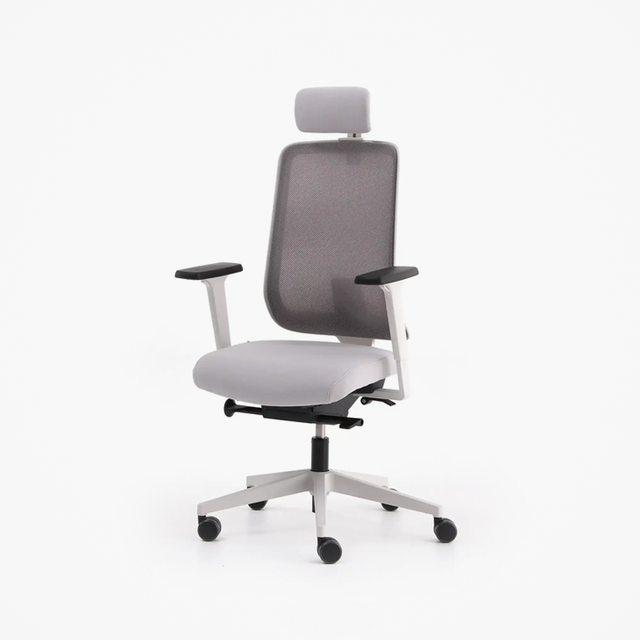 Mou Pro Front Tilt Çalışma Sandalyesi - Başlıklı - Gri