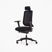 Mou Pro Front Tilt Çalışma Sandalyesi - Başlıklı - Siyah