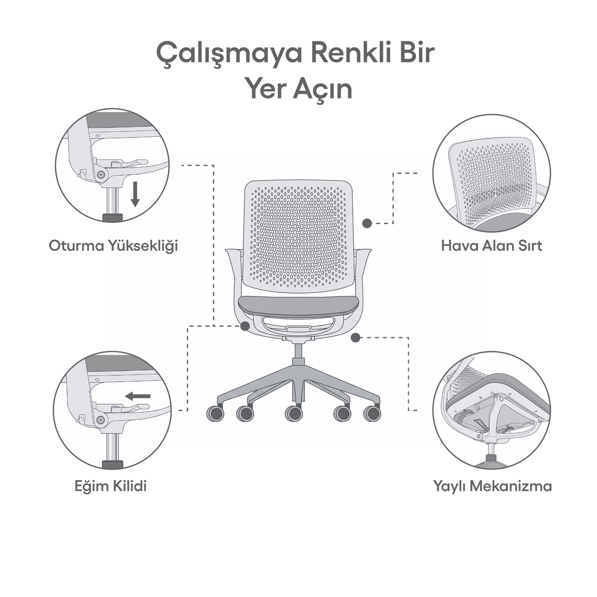 Spring Çalışma Sandalyesi