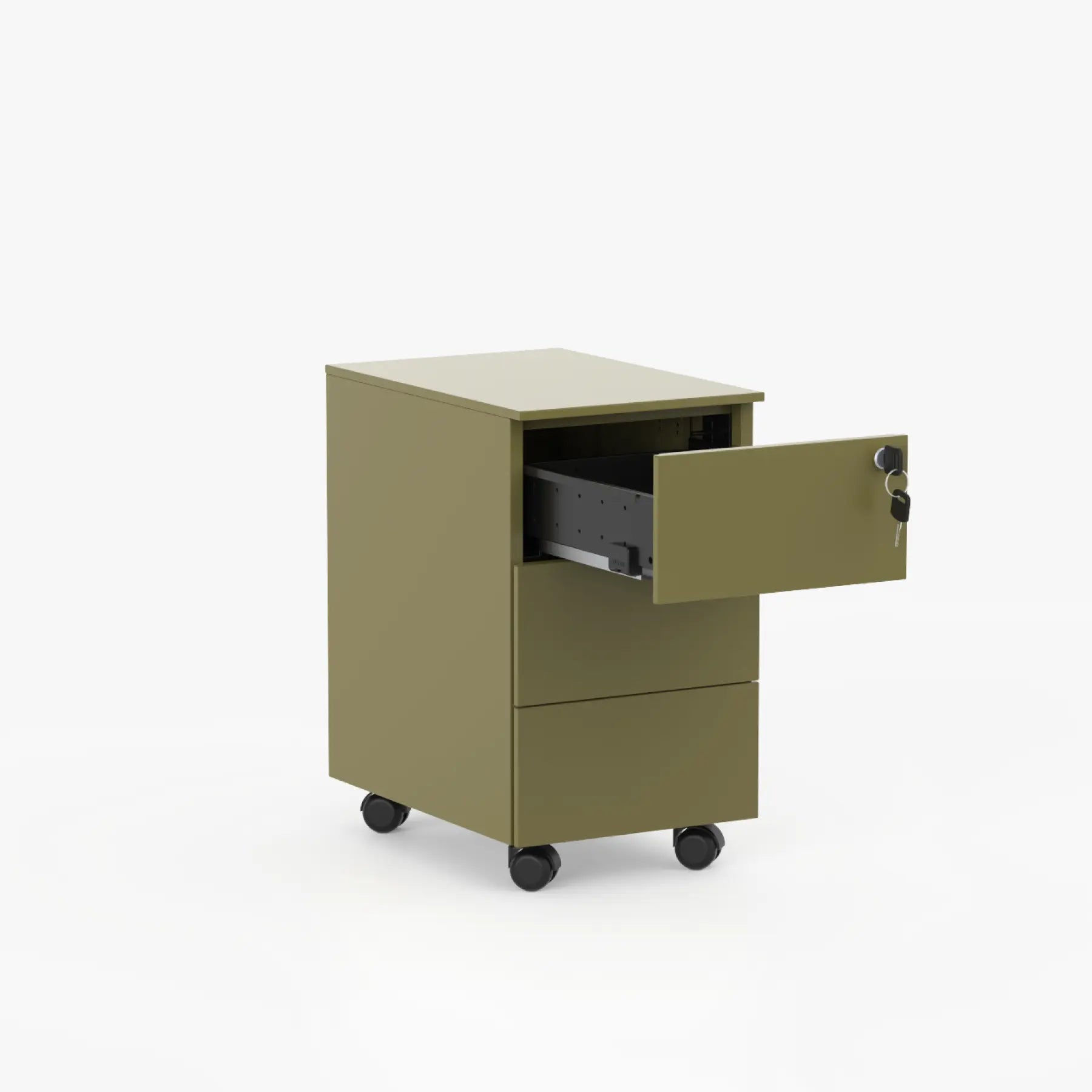 Cube Üç Çekmeceli Metal Komodin