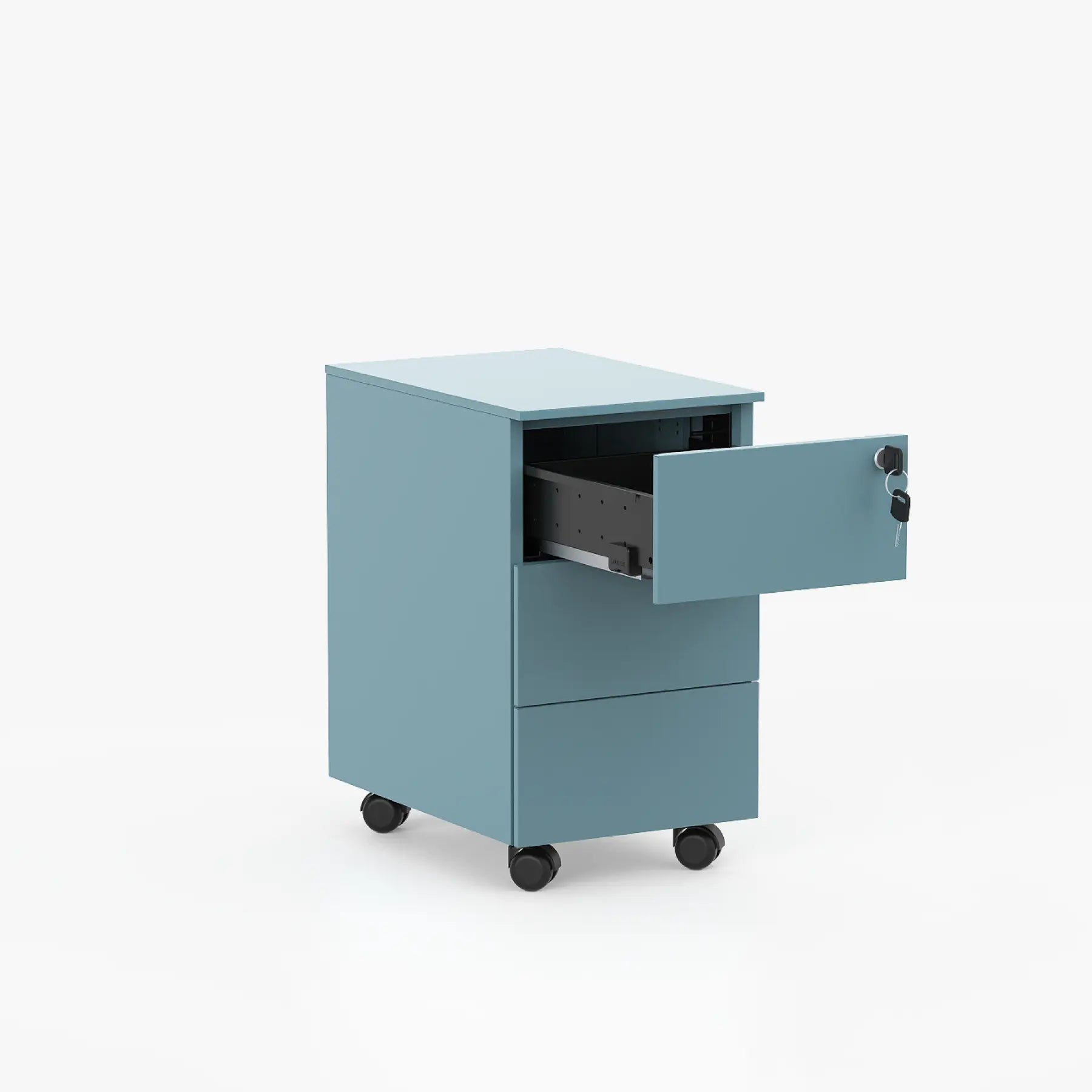 Cube Üç Çekmeceli Metal Komodin